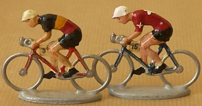 Cycliste En Plastique Sur Leurs Velos Vintage Lot De 10 Figurines Coureurs  tour de france