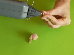 Collage des yeux du lapin