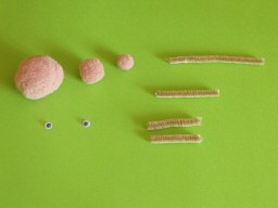 Fournitures pour fabriquer un lapin