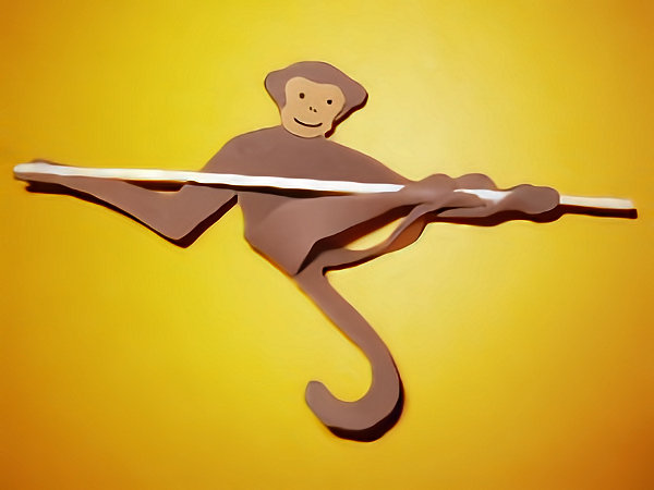 Singes couleurs naturelles - detail